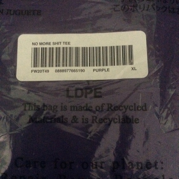 Supreme No more Sh*t T-Shirt XL Purple New - Picture 5 of 5